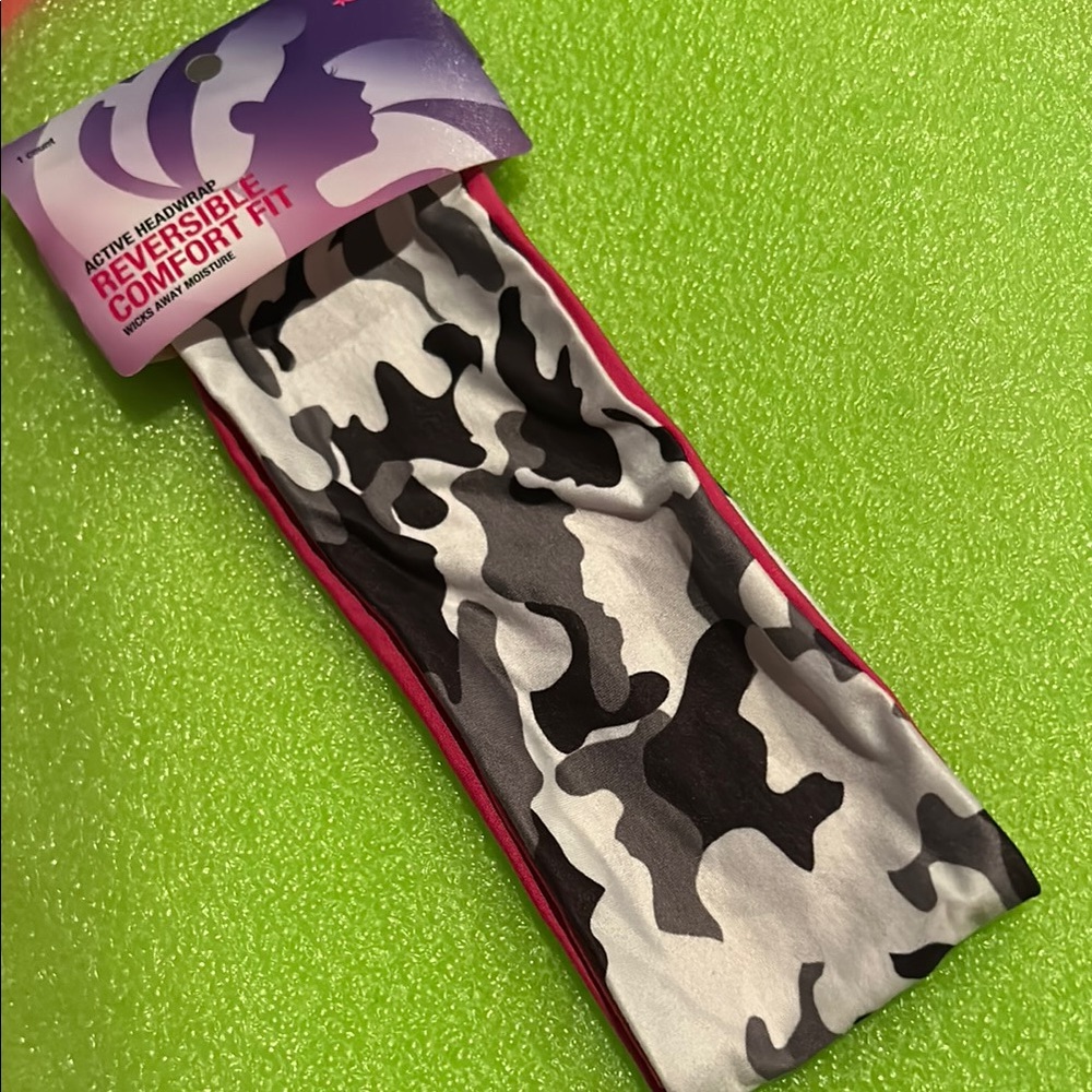 Active Headwrap Reversible Comfort Fit Camoflouge